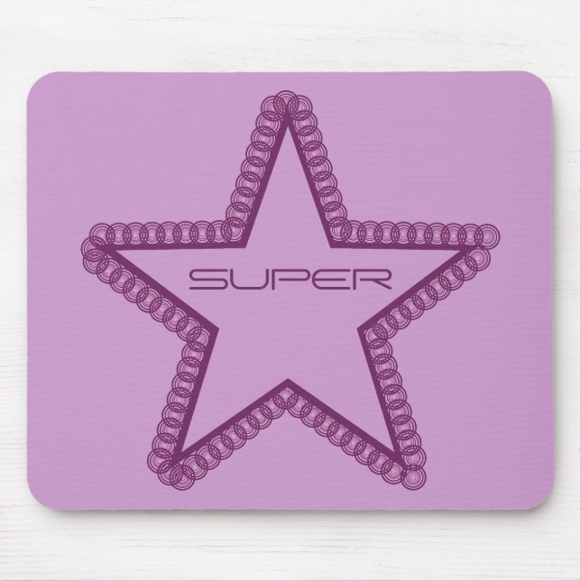 Grunge Superstar Mousepad, Lila Musmatta (Framsidan)