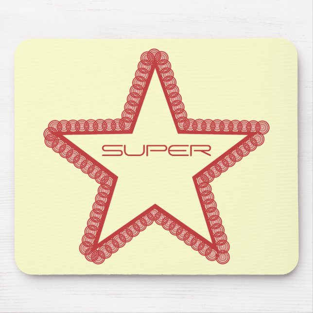 Grunge Superstar Mousepad, Red Musmatta (Framsidan)