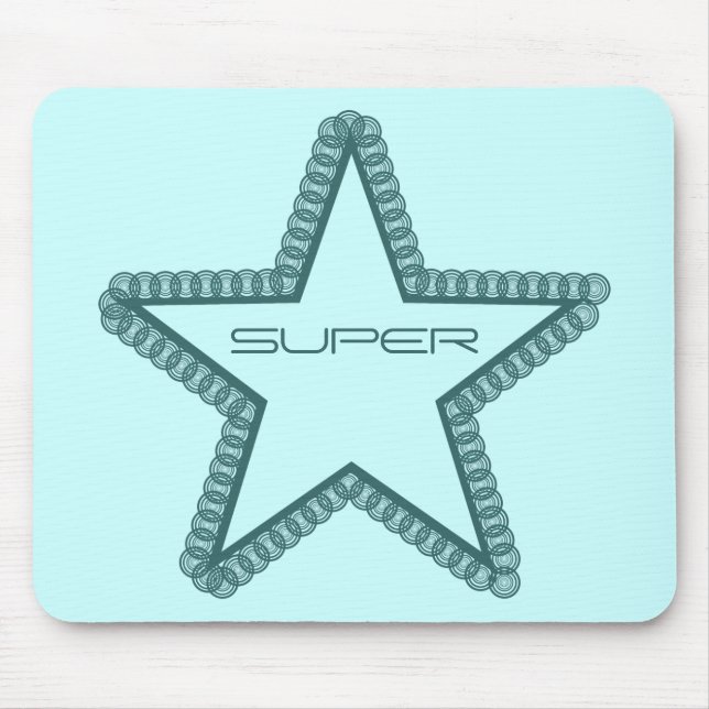 Grunge Superstar Mousepad, Teal Musmatta (Framsidan)
