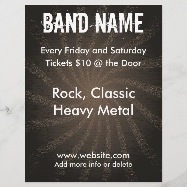 Grunge Swirl Music Flyer (Framsidan)