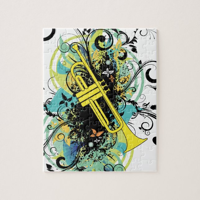 Grunge Swirl Trumpet Pussel (Vertikal)