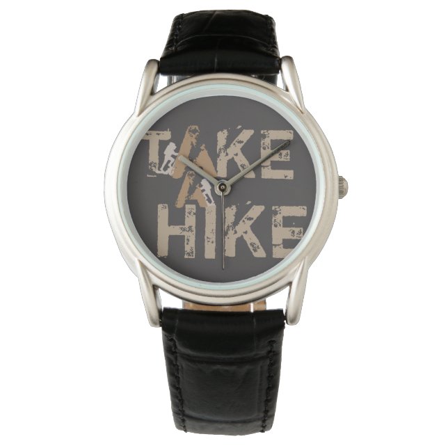 Grunge Ta en hike Typografi Armbandsur (Framsida)