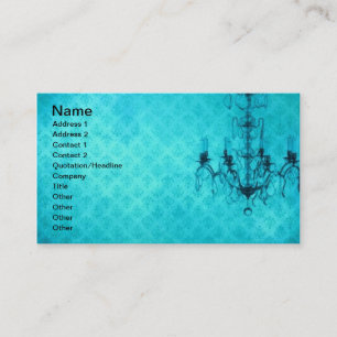 Grunge Tapet Chandelier Aqua Background Visitkort