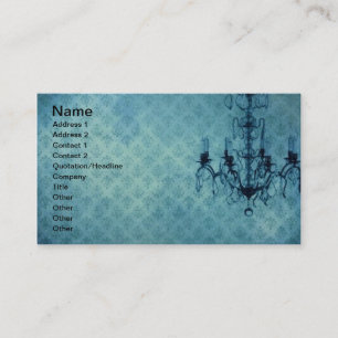 Grunge Tapet Chandelier Blue Background Visitkort