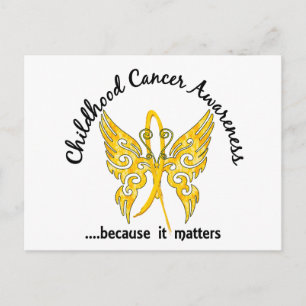 Grunge Tattoo Butterfly 6.1 Barncancer Vykort
