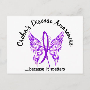 Grunge Tattoo Butterfly 6.1 Crohns sjukdom Vykort