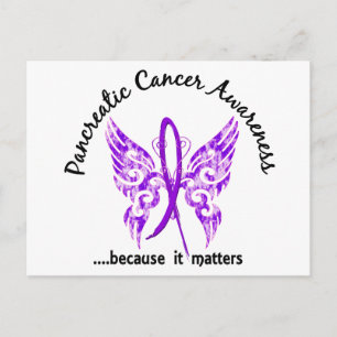 Grunge Tattoo Butterfly 6.1 Pankreascancer Vykort