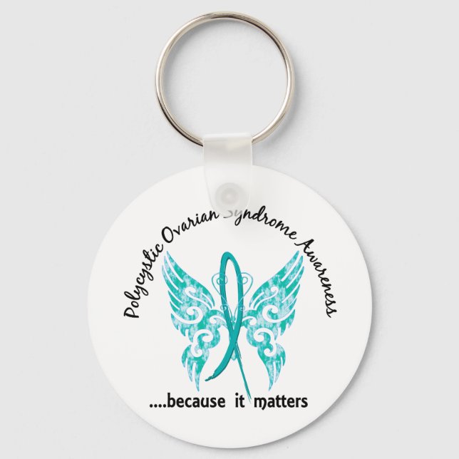 Grunge Tattoo Butterfly 6.1 PCOS Nyckelring (Framsida)