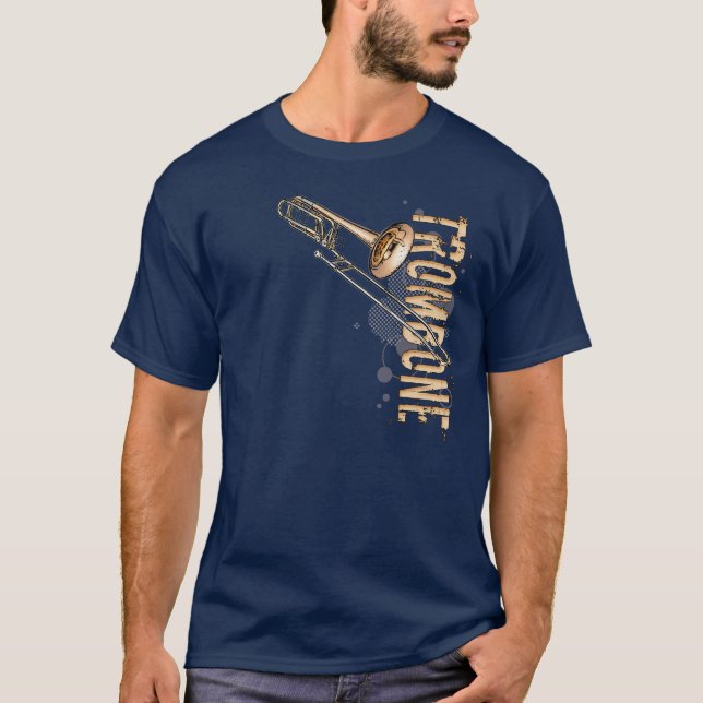 Grunge Trombone Tee Shirt (Framsida)