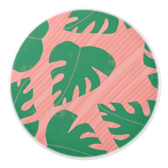 Grunge Tropisk Grön Monstera Löv Knopp (Framsidan)