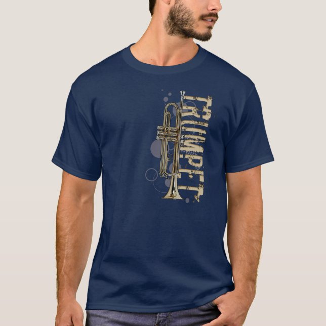 Grunge Trumpet Tee Shirt (Framsida)