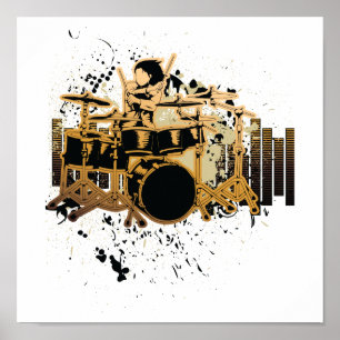 grunge trumummer design poster