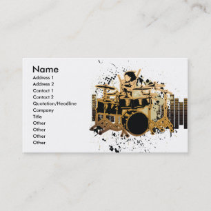grunge trumummer design visitkort
