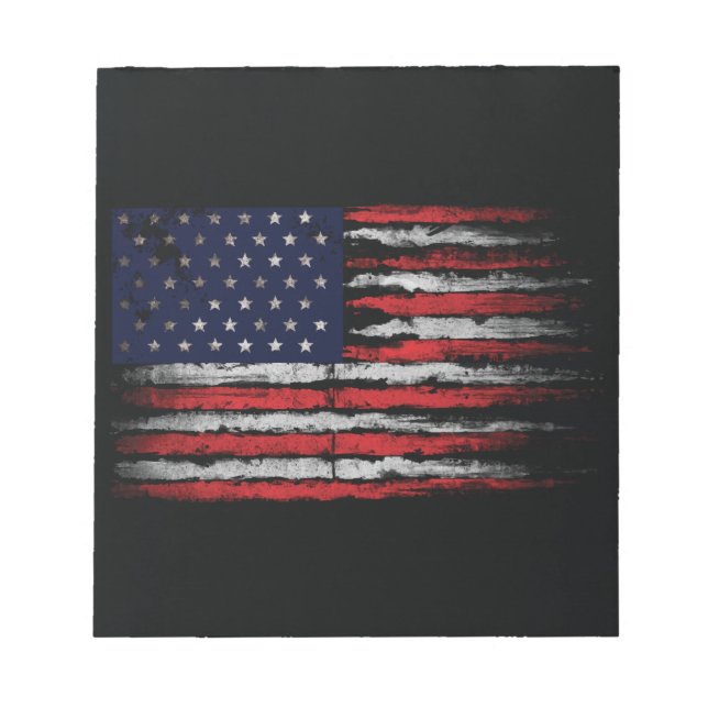 Grunge U.S.A.-flagga Anteckningsblock (Framsida)