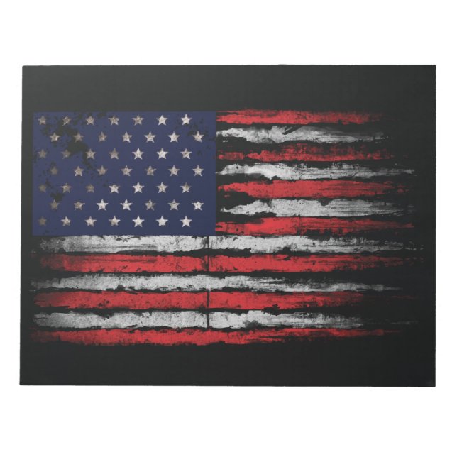 Grunge U.S.A.-flagga Anteckningsblock (Framsida)