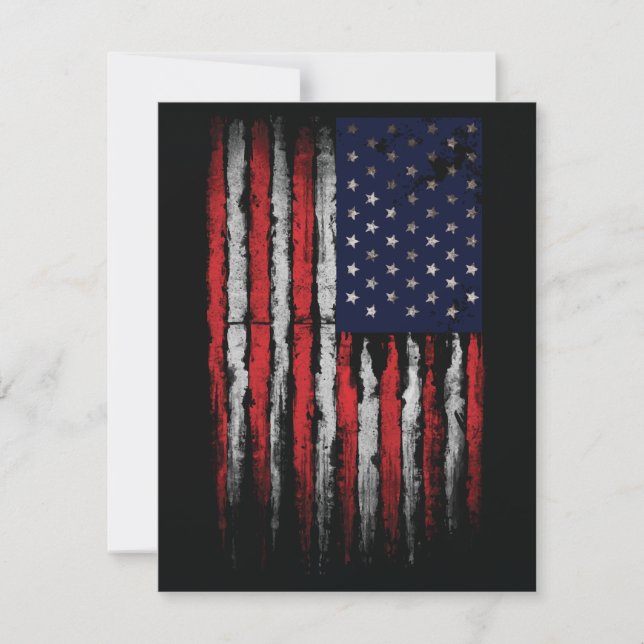 Grunge U.S.A.-flagga Anteckningskort (Framsida)