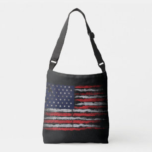 Grunge U.S.A.-flagga Axelväska