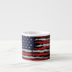 Grunge U.S.A.-flagga Espressomugg