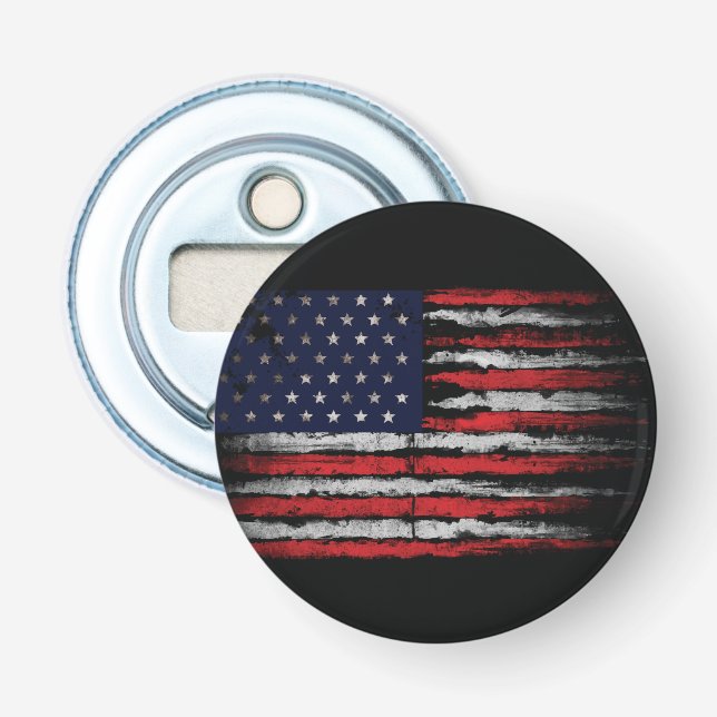 Grunge U.S.A.-flagga Flasköppnare (Framsidan)