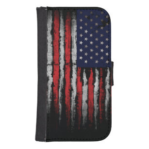 Grunge U.S.A.-flagga Galaxy S4 Plånbok