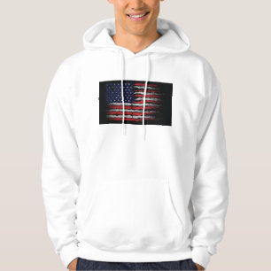 Grunge U.S.A.-flagga Hoodie