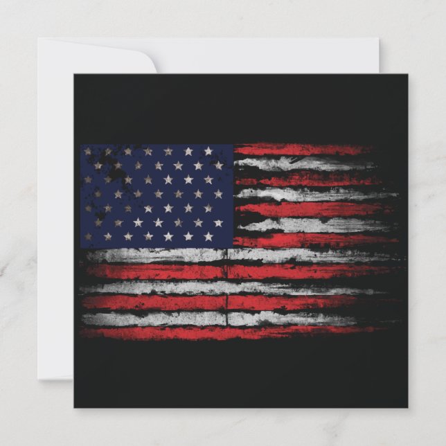 Grunge U.S.A.-flagga Inbjudningar (Framsida)