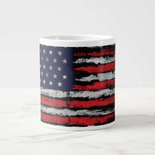 Grunge U.S.A.-flagga Jumbo Mugg