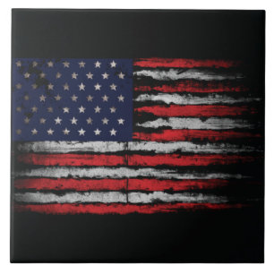 Grunge U.S.A.-flagga Kakelplatta