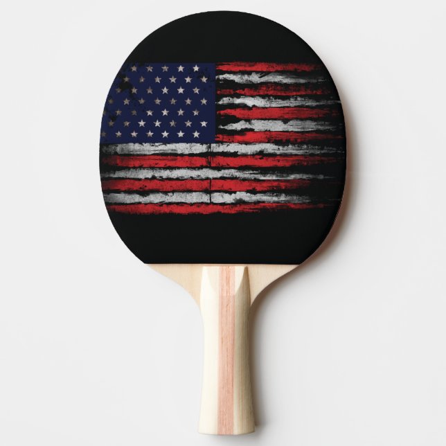 Grunge U.S.A.-flagga Pingisracket (Framsidan)