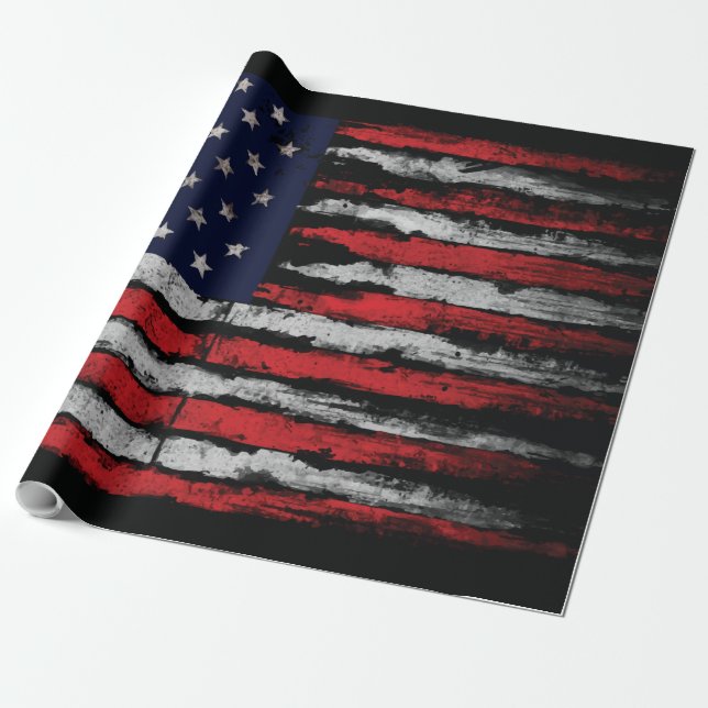 Grunge U.S.A.-flagga Presentpapper (Utrullad)