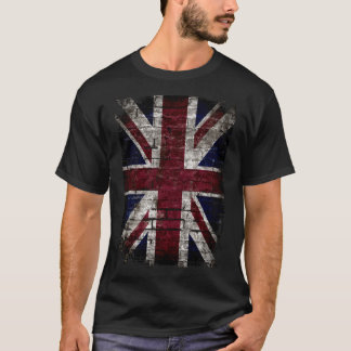 Grunge UK Flag, Great Britain, Punk Style Distress T Shirt