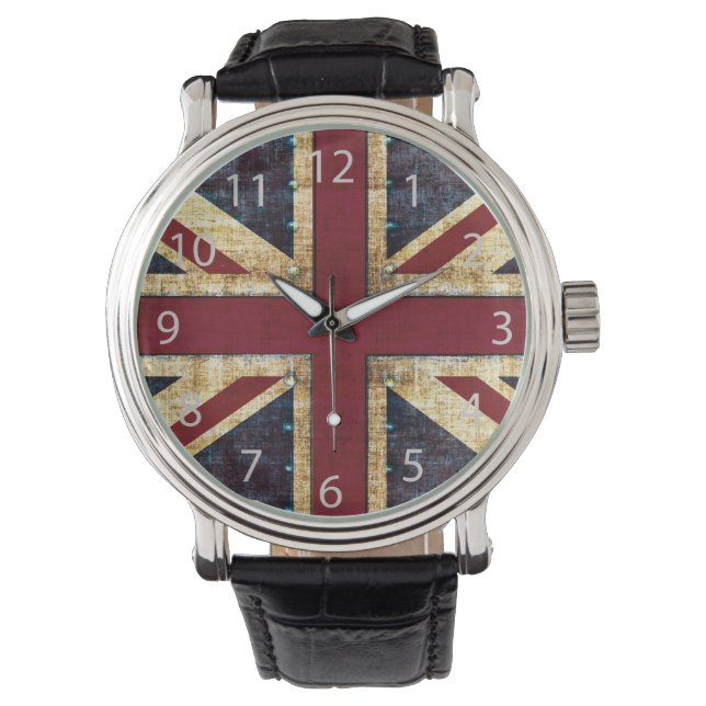 Grunge Union Jack Armbandsur (Framsida)