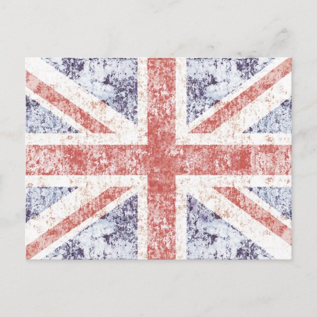 Grunge Union Jack - vykort för ljus (Framsida)