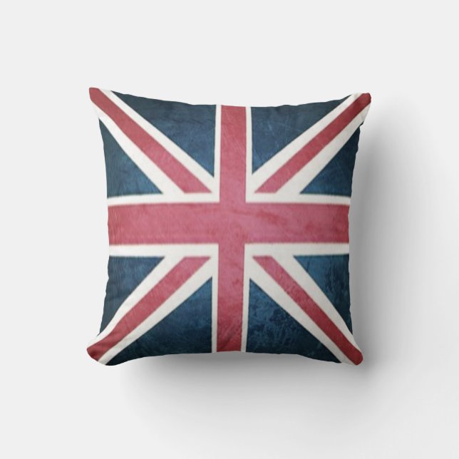 Grunge United Kingdom british Union jack flagga Kudde (Framsida)