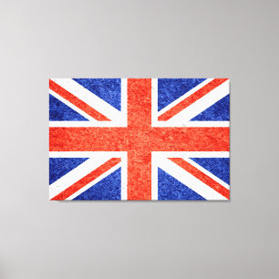 Grunge United Kingdom Flagga 2 Canvastryck