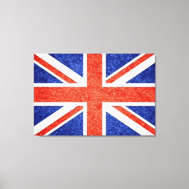 Grunge United Kingdom Flagga 2 Canvastryck (Framsida)