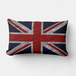 Grunge United Kingdom Flagga 2 Lumbarkudde
