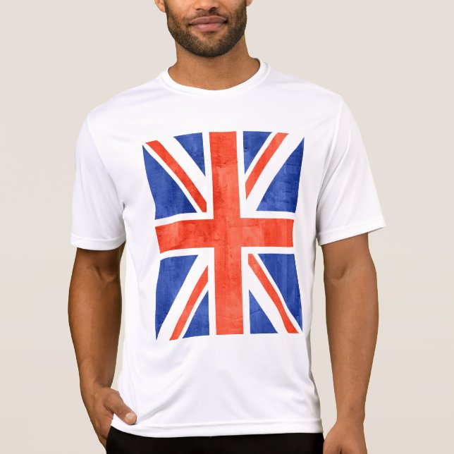 Grunge United Kingdom Flagga #2 T Shirt (Framsida)