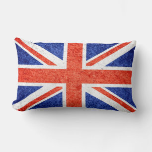 Grunge United Kingdom Flagga 3 Lumbarkudde