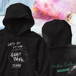 Grunge Urban Graffiti Handritad Hoodie