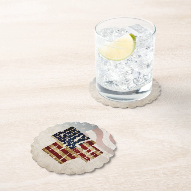 Grunge USA 4 juli självständighetsgrafik Underlägg Papper (Insitu)