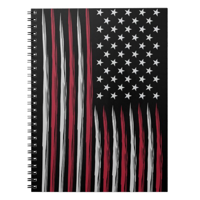 Grunge USA flagga Anteckningsbok (Framsidan)