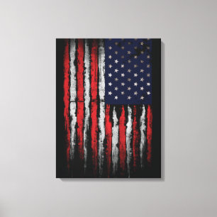 Grunge USA-flagga Canvastryck