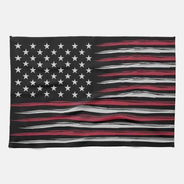 Grunge USA flagga Kökshandduk (Horisontell)