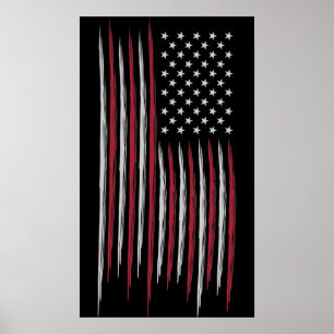 Grunge USA flagga Poster