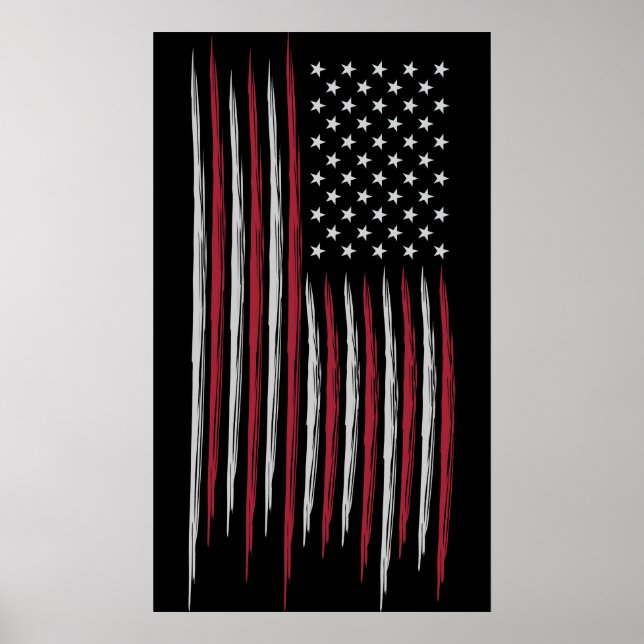 Grunge USA flagga Poster (Framsidan)