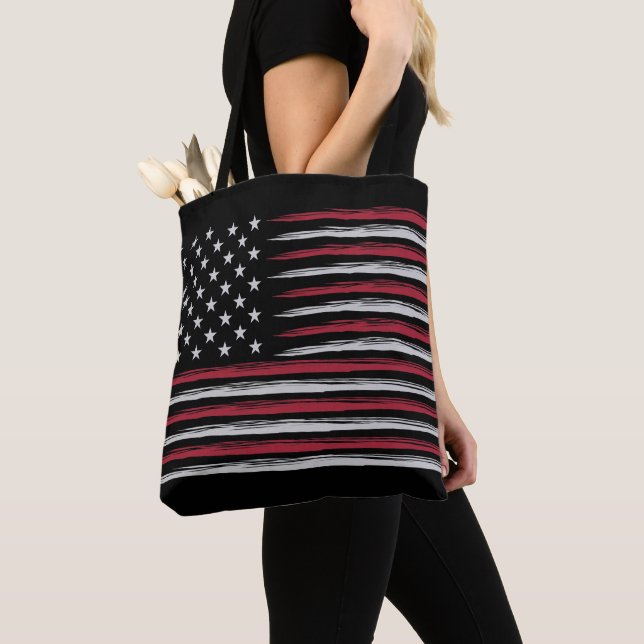 Grunge USA flagga Tygkasse (Närbild)