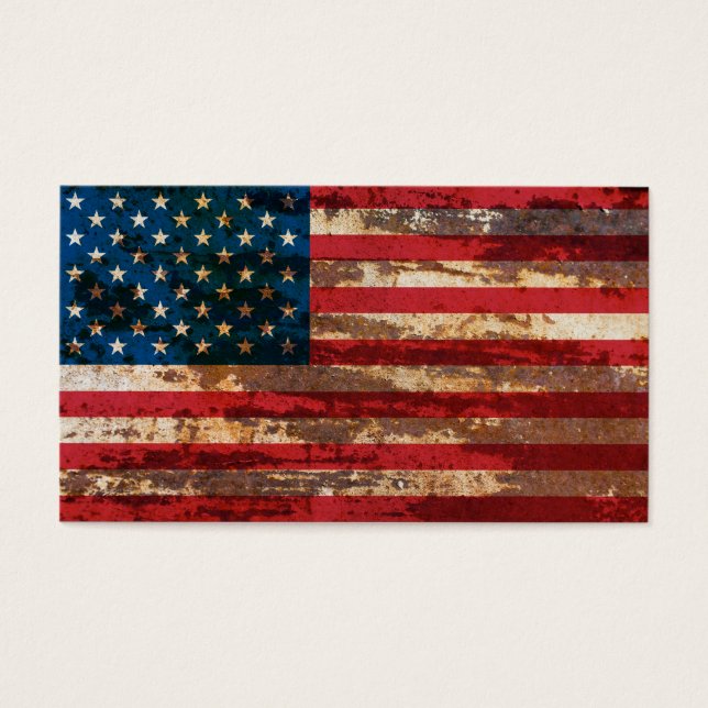 Grunge USA flagga Visitkort (Framsidan)