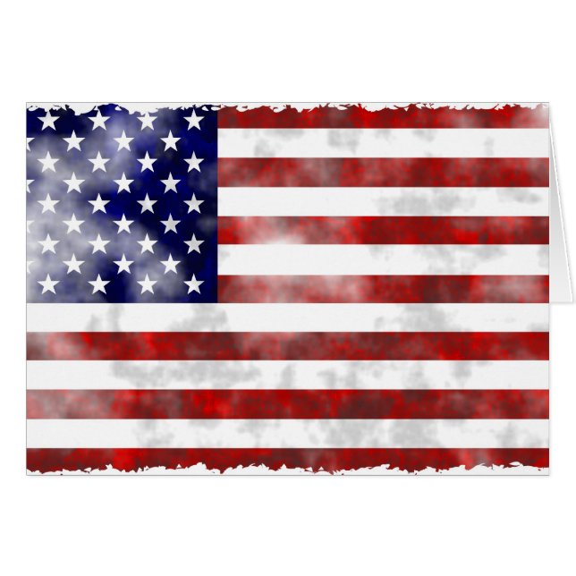 Grunge Usa Hälsningskort (Framsidan Horizontal)