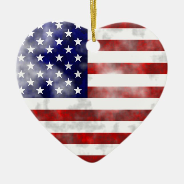 Grunge USA Julgransprydnad Keramik (Framsidan)